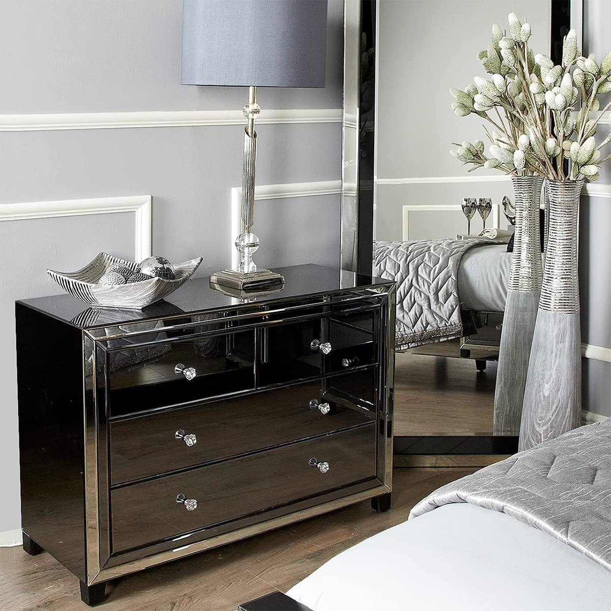 HASTHIP 6 Pack Cabinet Knobs with 2 Sizes Screws, Clear Glass Crystal Diamond Shape Cabinet Knobs, Glass Dresser Knobs for Dresser Drawers and Kitchen, Bathroom Cabinet 30mm HASTHIP 6 Pack Cabinet Knobs with 2 Sizes Screws, Clear Glass Crystal Diamond Shape Cabinet Knobs, Glass Dresser Knobs for Dresser Drawers and Kitchen, Bathroom Cabinet 30mm